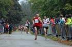 William Gray (Brighton and Hove) leads on the first leg of the senior mens 6 stage relay at the ERRA Mens 6 and Womens 4 Stage Road Relays, Sutton Park, Birmingham Road Relays.